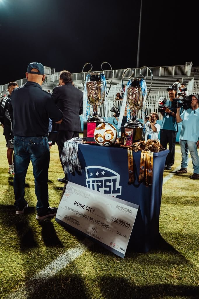 The championship trophies at UCLA